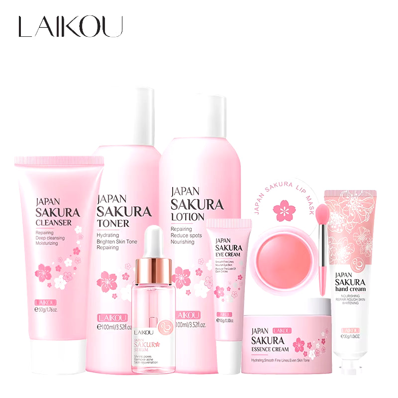 8Pcs Sakura Facial Skin Care Set